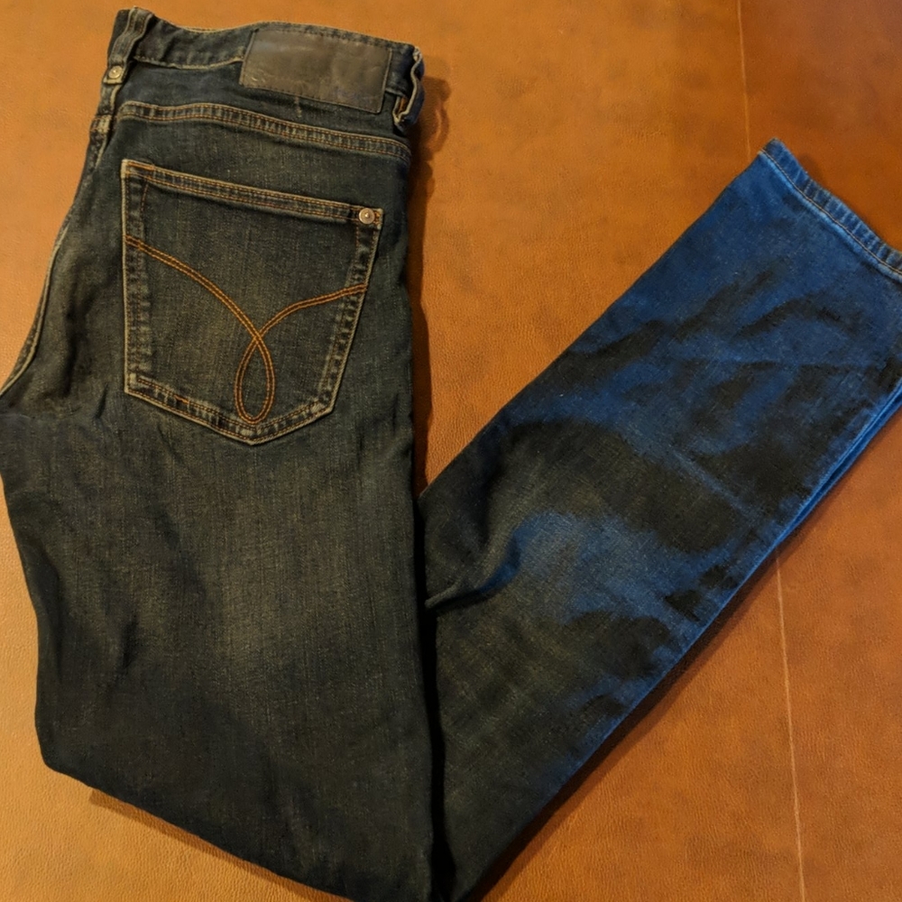 Mens Calvin Klein slim fit dark jeans Black Label